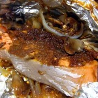 鮭の味噌ダレホイル焼き